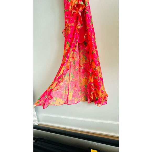 NWT RUMORED Just Like Heaven Maxi Dress – Electric Begonia Floral Size XS $164 - Picture 7 of 11